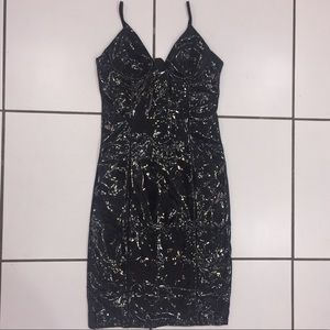 NWT Naovibes Glossy Black PU Bodycon Dress
